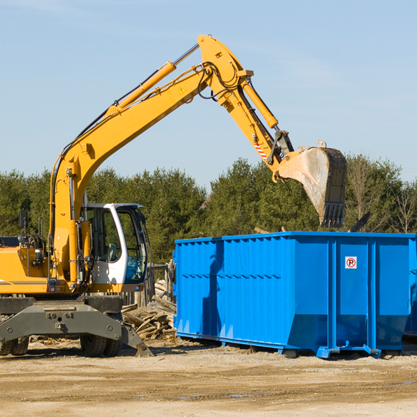 are there any restrictions on where a residential dumpster can be placed in Peletier